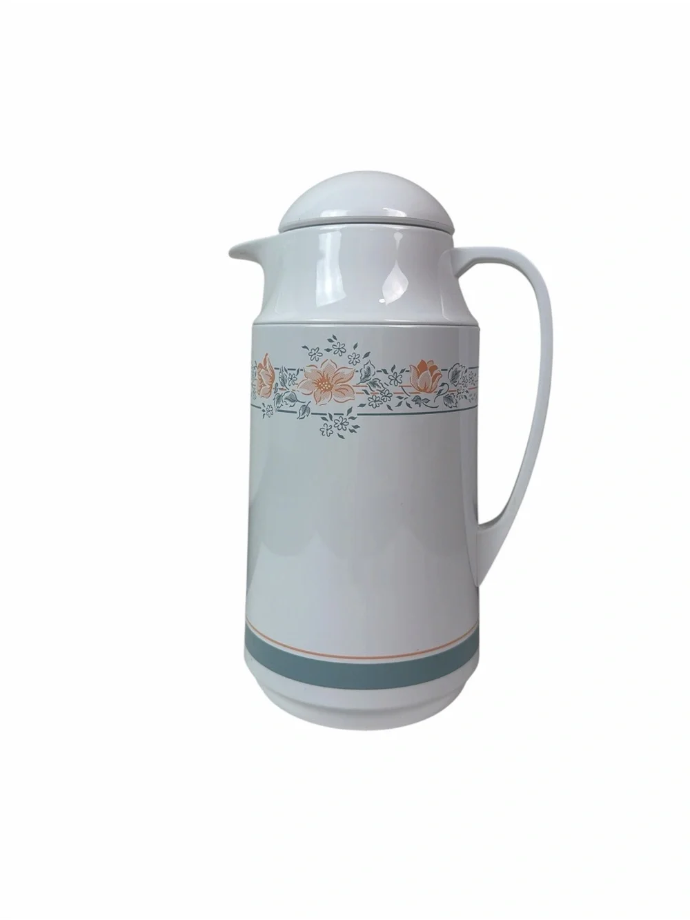 Vintage Floral Thermal Carafe Coffee Server Thermos Made in Taiwan Retro